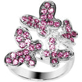 BodyCandy Pink Jeweled Cluster Butterfly Adjustable Ring — main product shot