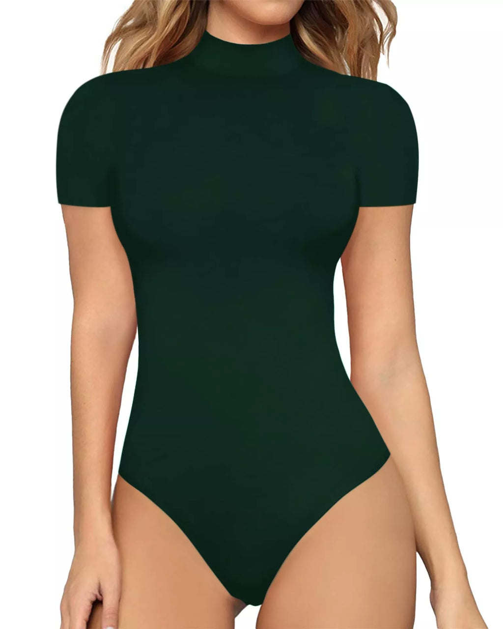 Mock Neck Short Sleeve Bodysuit