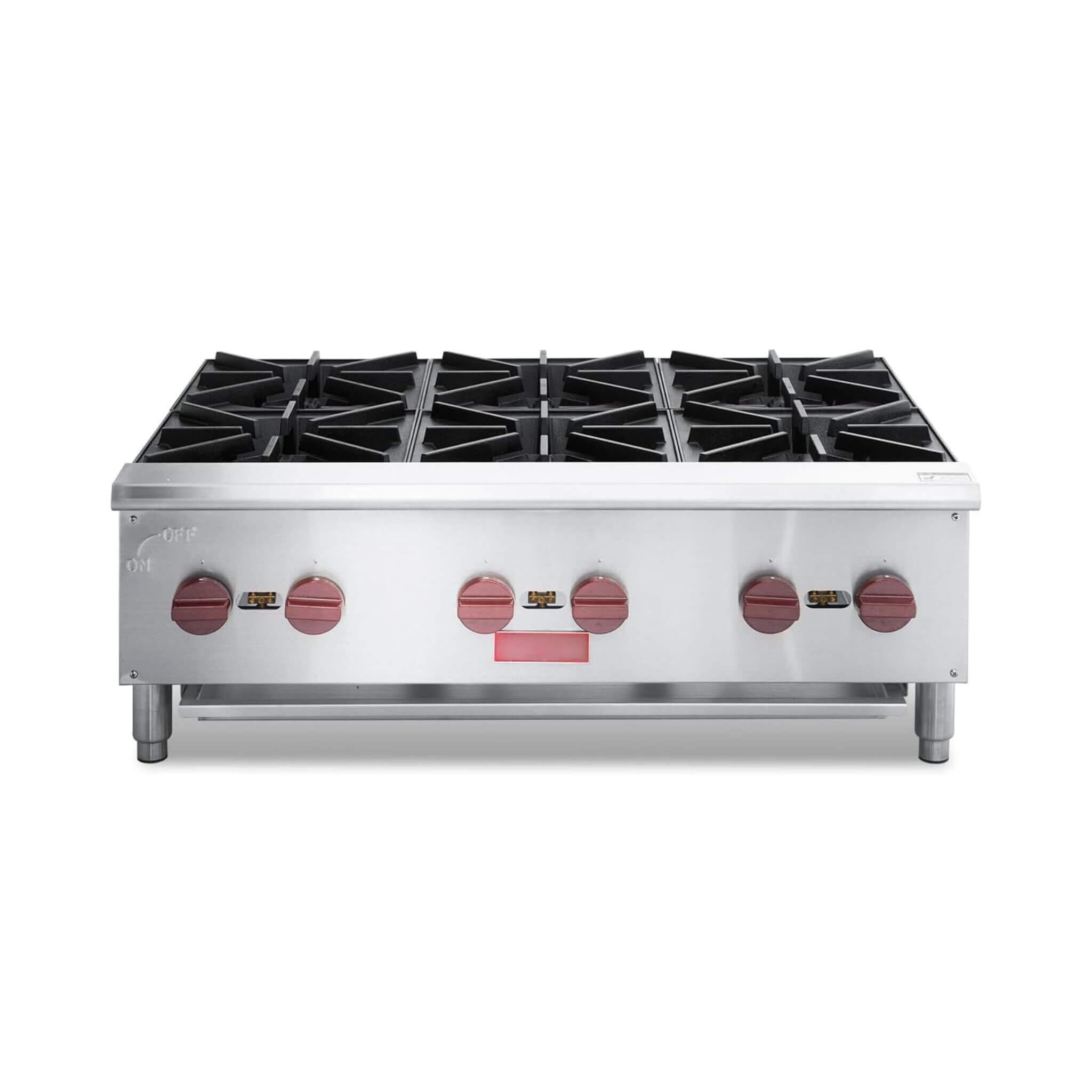 Heavy-Duty 36-Inch Commercial 150K BTU 6-Burner Stainless Steel Countertop Natural Gas And Propane Range (SAK92640) – SAKSBY 