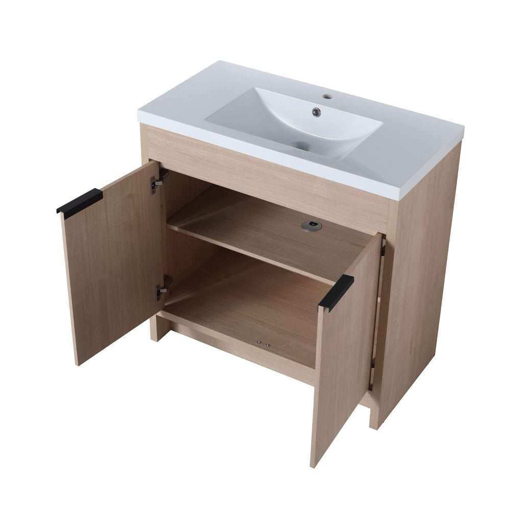 Nuvia 36-Inch Freestanding Bathroom Vanity With White Resin Sink (SAK39274) – SAKSBY WHOLESALE, view 3