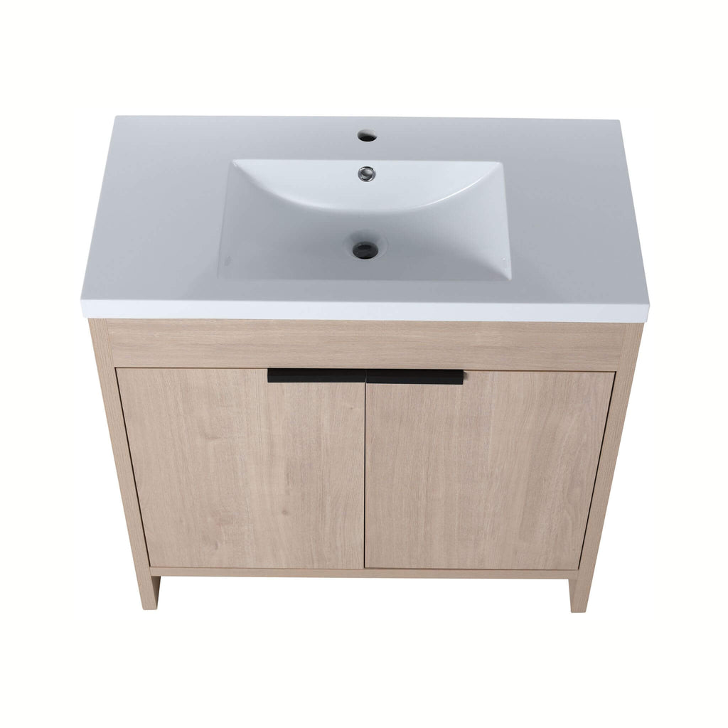 Nuvia 36-Inch Freestanding Bathroom Vanity With White Resin Sink (SAK39274) – SAKSBY WHOLESALE, view 5