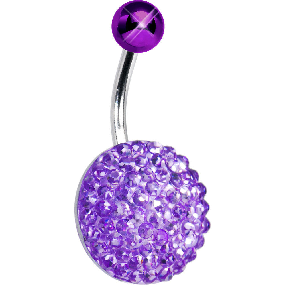BodyCandy 12mm Light Purple Sparkler Round Belly Ring — main product shot