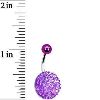 BodyCandy 12mm Light Purple Sparkler Round Belly Ring — detail close-up