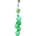 BodyCandy Peridot Green Cubic Zirconia Sweet Cupcake Drop Belly Ring — main product shot