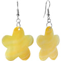 BodyCandy Yellow Mother of Pearl Flower Earrings — main product shot