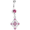BodyCandy Pink Gem Diamond Affair Belly Ring — main product shot