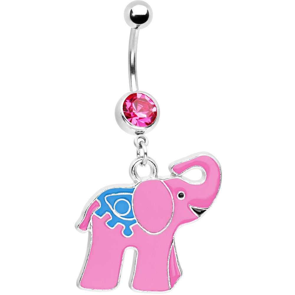 BodyCandy Pretty Pink Elephant Belly Ring — main product shot