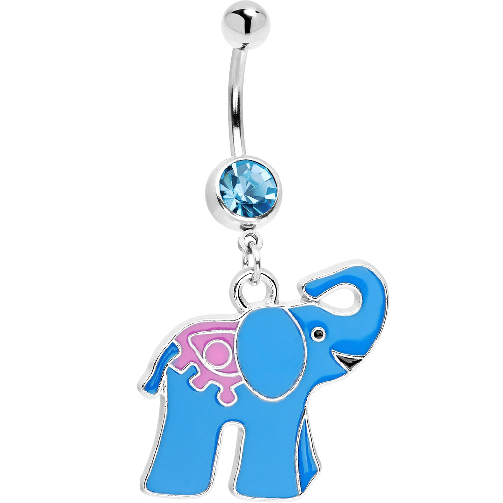 BodyCandy Boyish Blue Elephant Belly Ring — main product shot