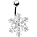BodyCandy Crystalline Gem Snowflake Belly Ring — main product shot