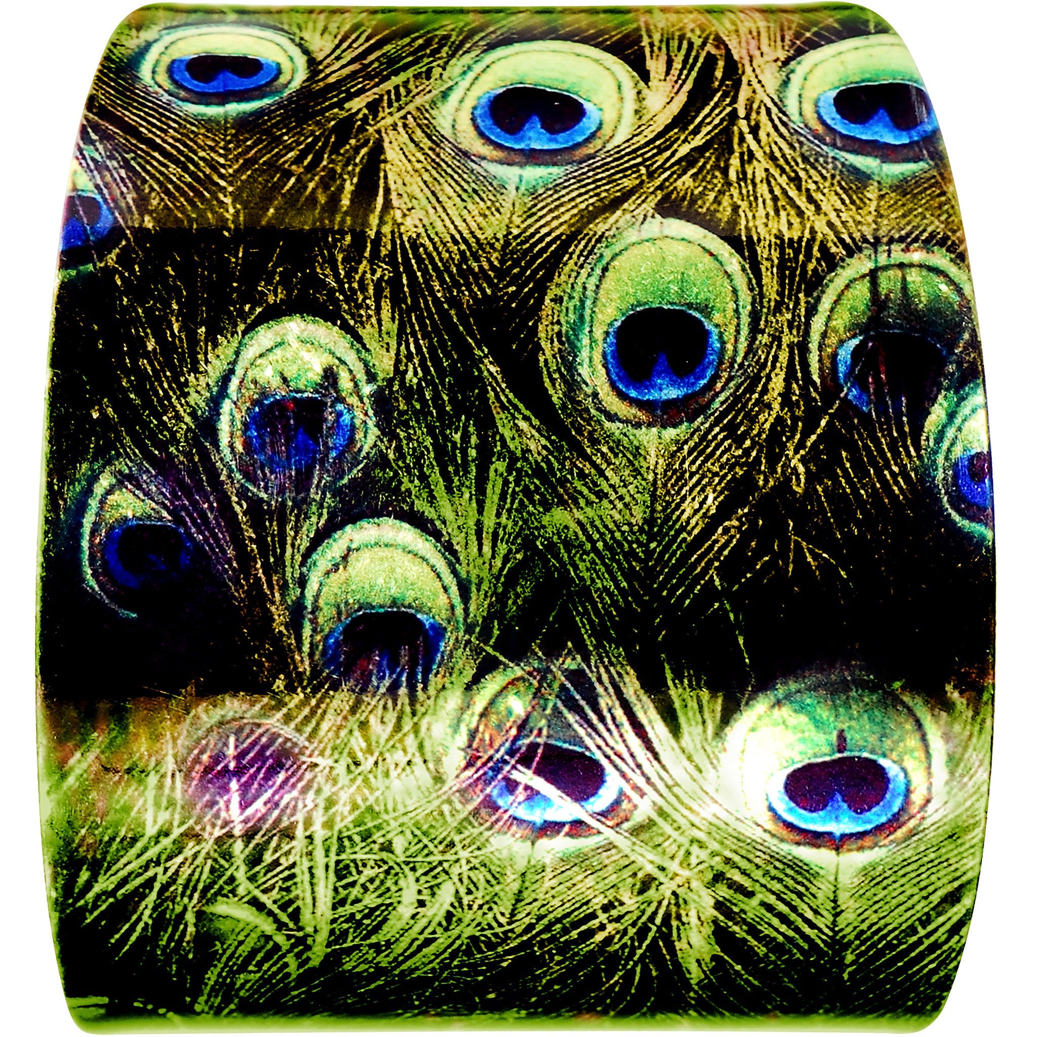 BodyCandy Glam Green Peacock Cuff Bracelet — lifestyle context