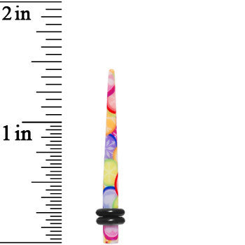 BodyCandy 8G Groovy Retro Flower Acrylic Taper — lifestyle context