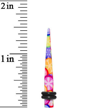 BodyCandy 6G Groovy Retro Flower Acrylic Taper — lifestyle context