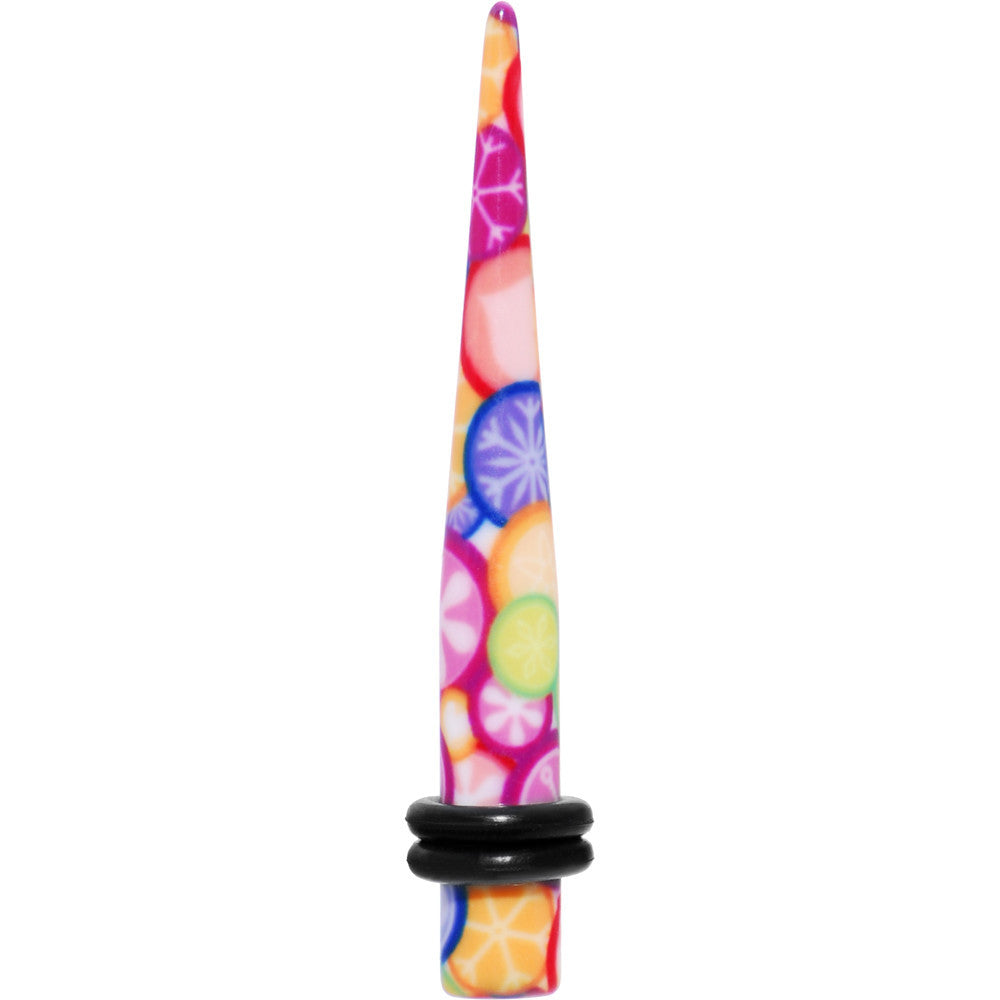 BodyCandy 4G Groovy Retro Flower Acrylic Taper — main product shot