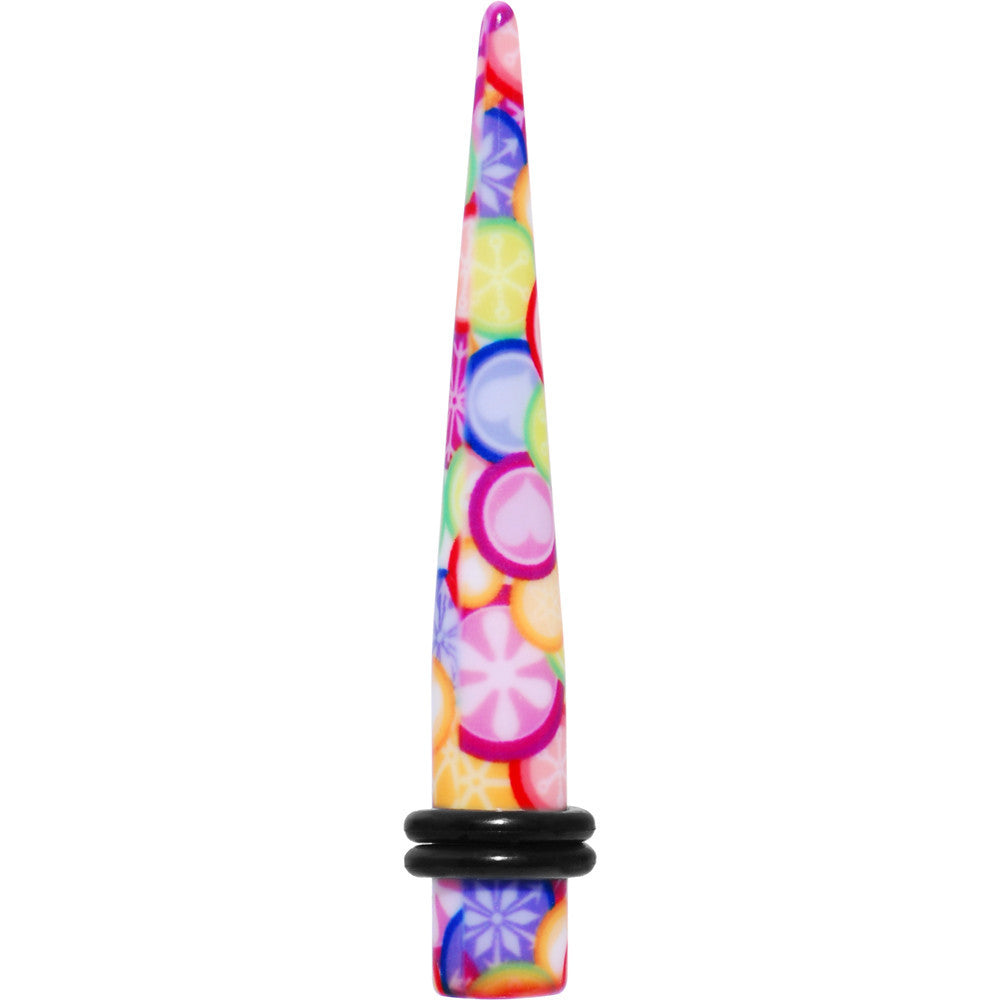 BodyCandy 2G Groovy Retro Flower Acrylic Taper — main product shot