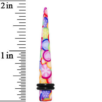 BodyCandy 2G Groovy Retro Flower Acrylic Taper — lifestyle context