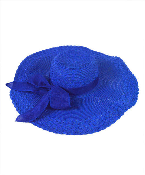 KADOU BOUTIQUE Women's 6" Brim Floppy Hat with Bow — main product shot