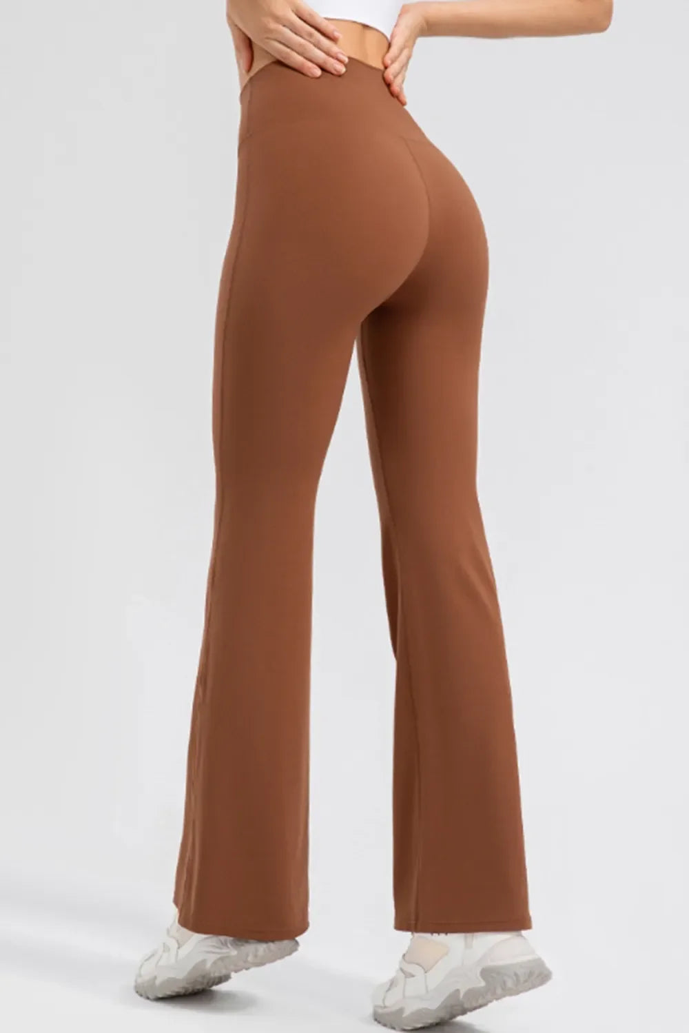 Wide Waistband High Waist Bootcut Active Leggings