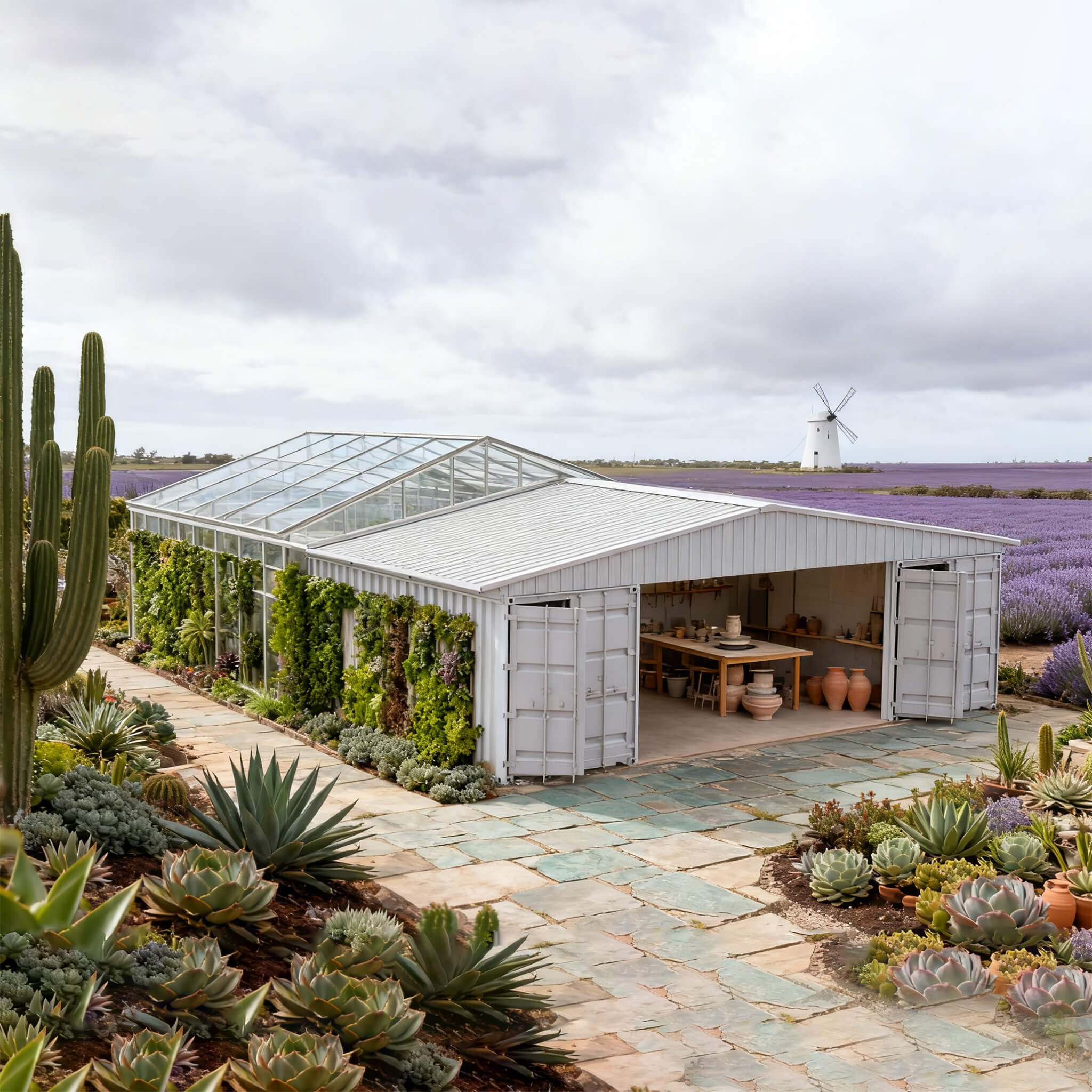 [36X40FT] Alora Heavy-Duty Weather-Resistant Galvanized Steel Container Roof Kit [No Containers] (SAK37491) – SAKSBY WHOLESAL