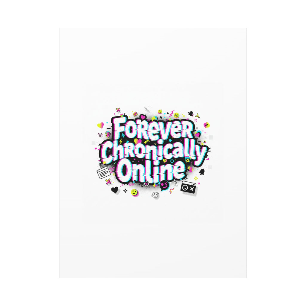 Forever Chronically Online Canvas | internet slang, brainrot meme