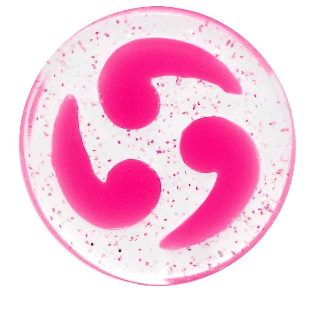 BodyCandy 5/8 Pink Quotation Symbol Saddle Plug — detail close-up