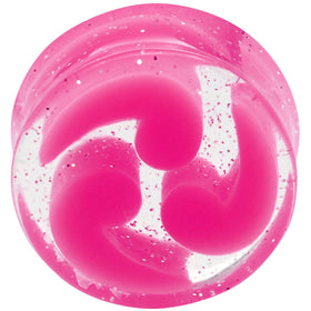 20mm Pink Quotation Symbol Saddle Plug