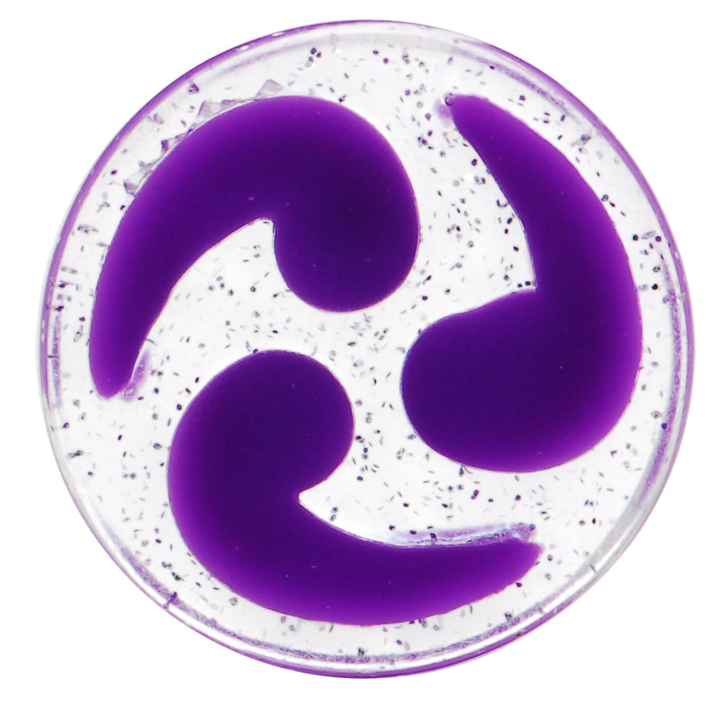 BodyCandy 20mm Purple Quotation Symbol Saddle Plug — detail close-up