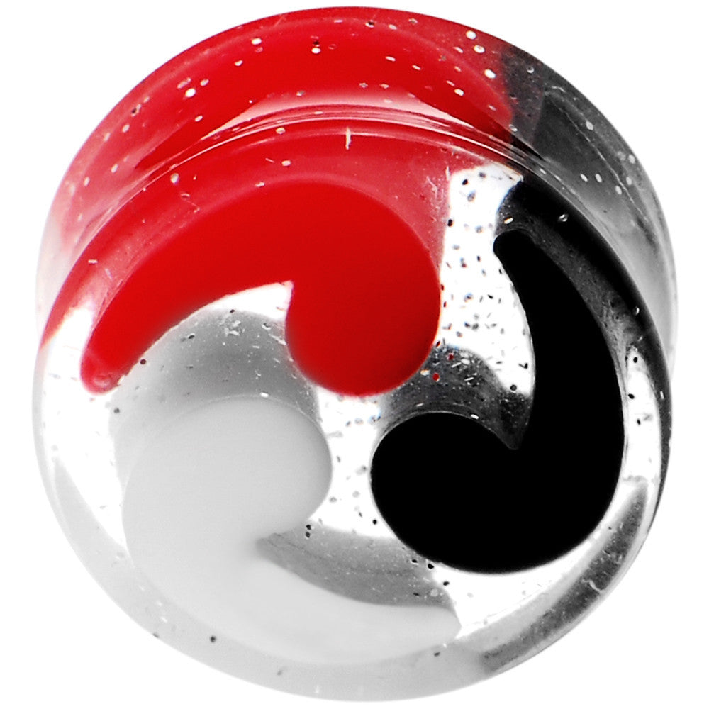 BodyCandy 18mm Black Red White Quotation Symbol Saddle Plug — main product shot