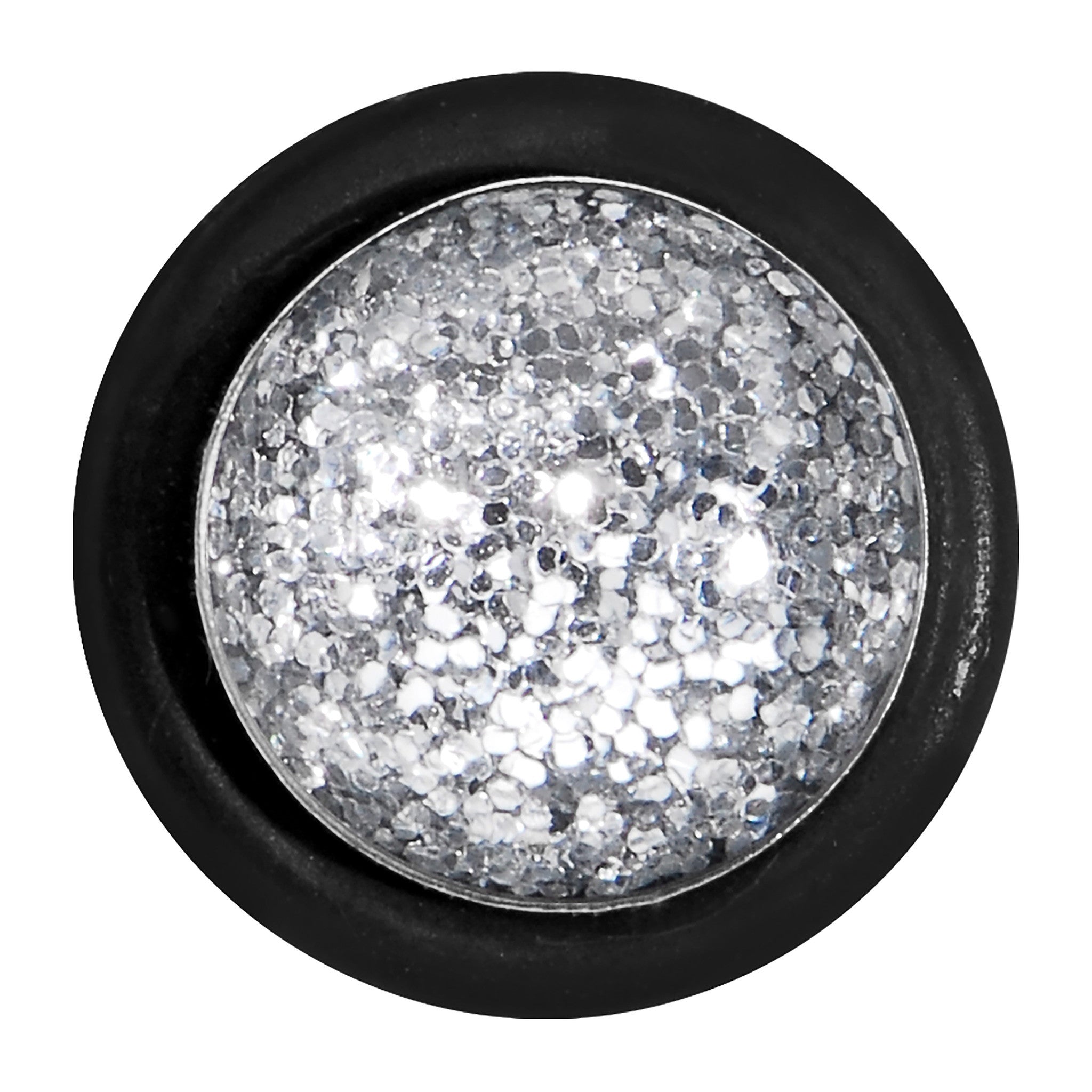 BodyCandy Clear Super Glitter Luxe Cheater Plug — detail close-up