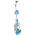 BodyCandy Blue Gem Heaven Angelic Heart Belly Ring — main product shot