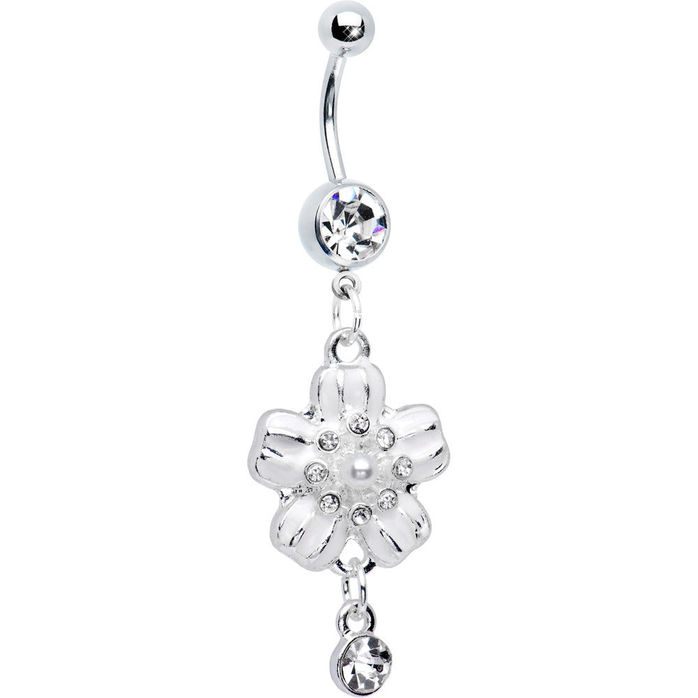 BodyCandy Clear Gem Perfect Posy Flower Dangle Belly Ring — main product shot