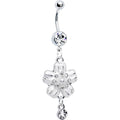 BodyCandy Clear Gem Perfect Posy Flower Dangle Belly Ring — main product shot