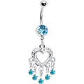 BodyCandy Love Drops Blue Heart Chandelier Belly Ring — main product shot
