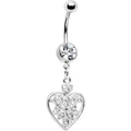 BodyCandy Clear Crystal Accent Fill My Heart Belly Ring — main product shot
