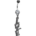 BodyCandy Midnight Love Dangle Clear Gem Belly Ring — main product shot