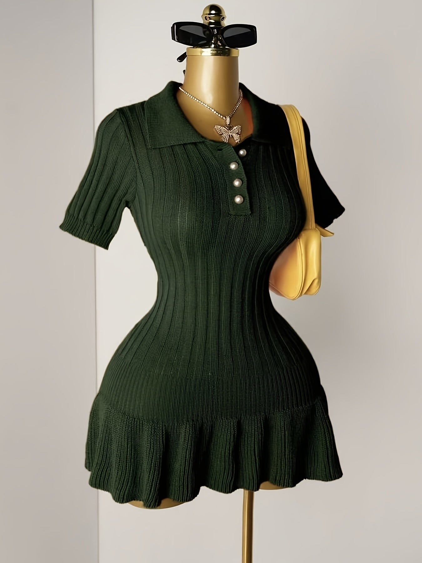 MyClosetAid Short Sleeve Sweater Dress — side view