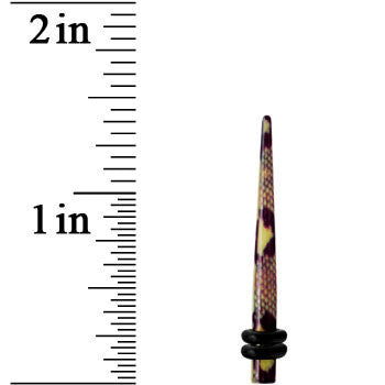 BodyCandy 8G Green Snake Skin Acrylic Taper — lifestyle context