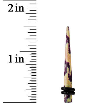 BodyCandy 6G Green Snake Skin Acrylic Taper — lifestyle context