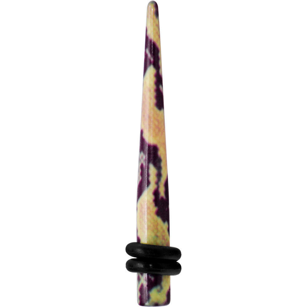 BodyCandy 6G Green Snake Skin Acrylic Taper — main product shot