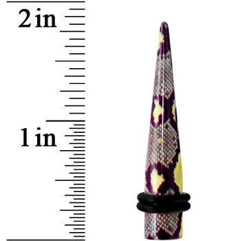 BodyCandy 0G Green Snake Skin Acrylic Taper — lifestyle context