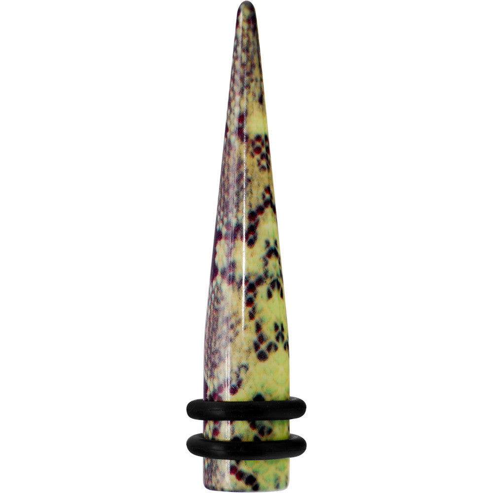 BodyCandy 00G Green Snake Skin Acrylic Taper — main product shot