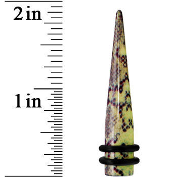 BodyCandy 00G Green Snake Skin Acrylic Taper — lifestyle context