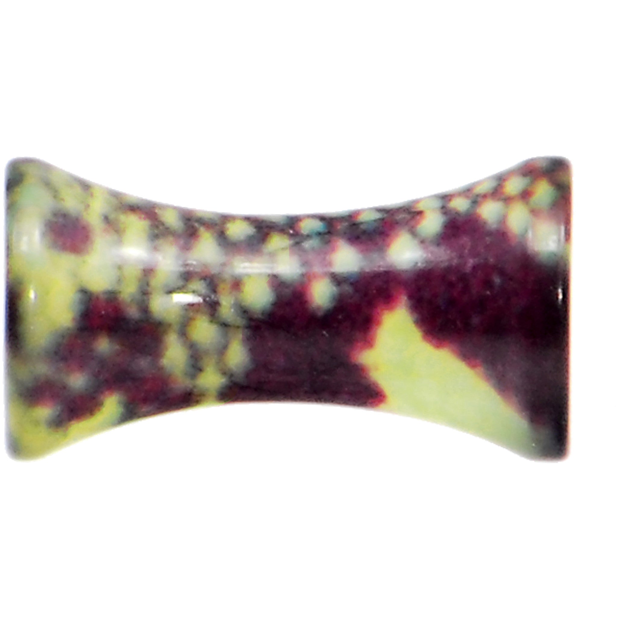 BodyCandy 8G Green Snake Skin Acrylic Saddle Plug — lifestyle context