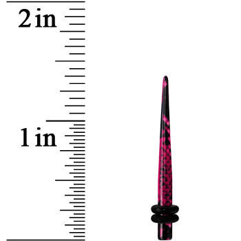 BodyCandy 8G Pink Snake Skin Acrylic Taper — lifestyle context