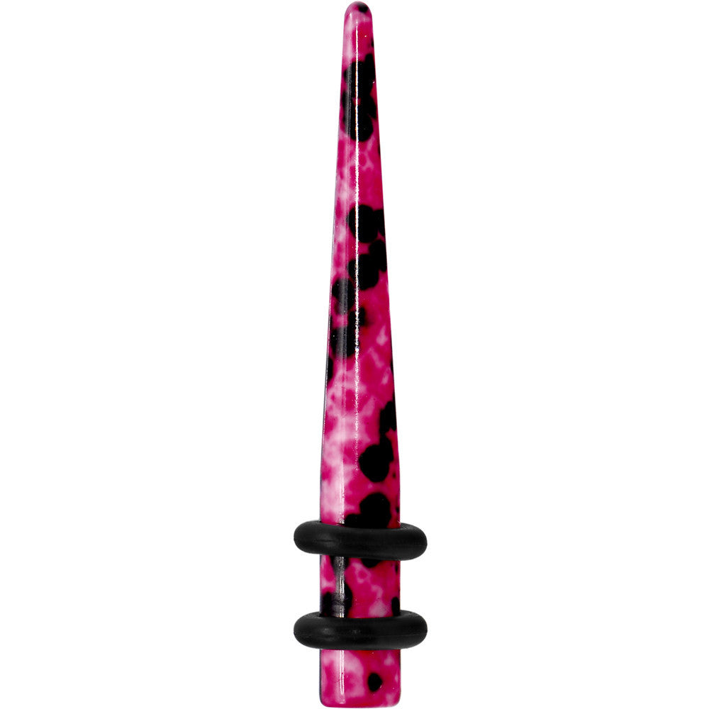 BodyCandy 6G Pink Snake Skin Acrylic Taper — main product shot