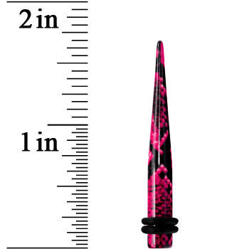 BodyCandy 4G Pink Snake Skin Acrylic Taper — lifestyle context
