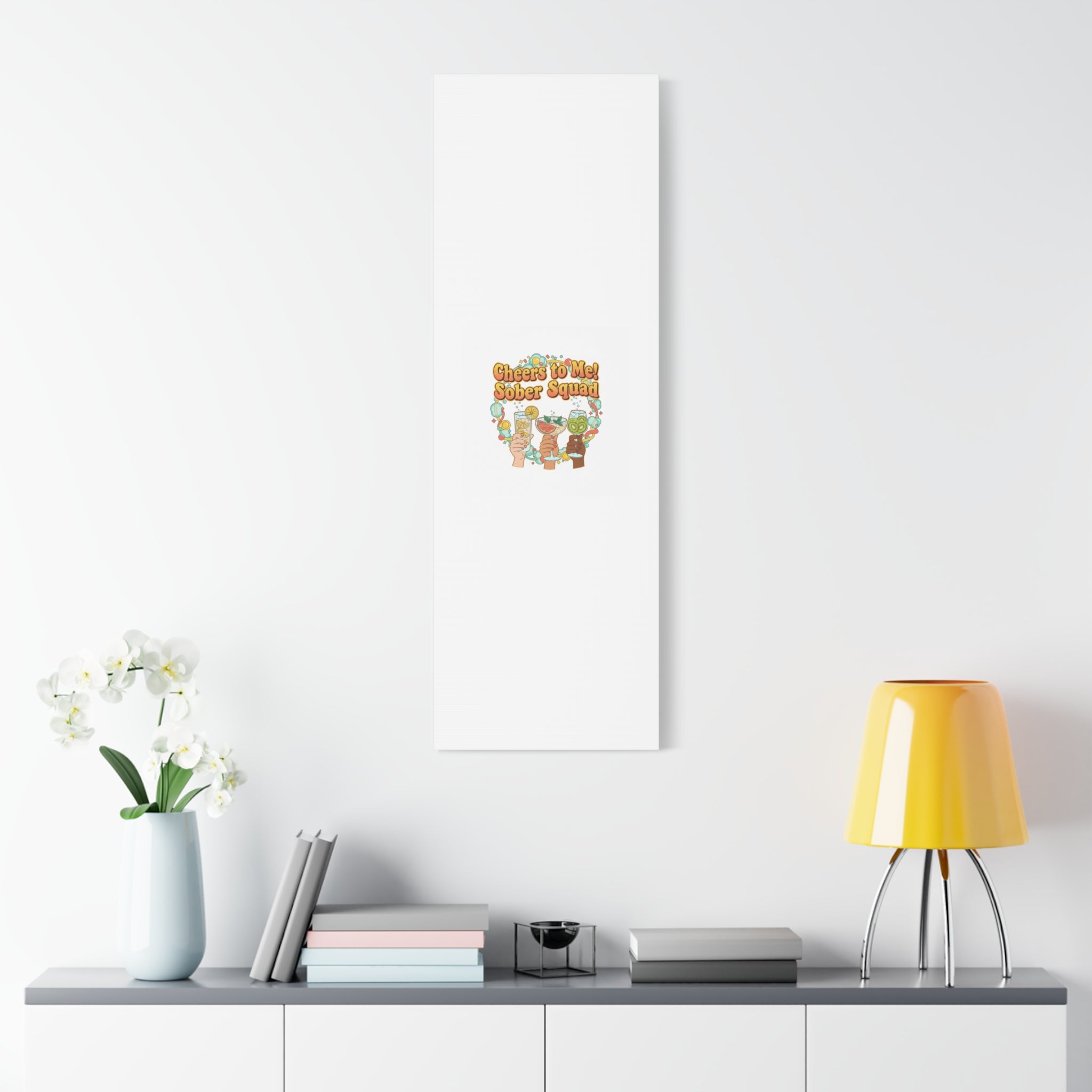 Cheers to Me Sober Squad Canvas | Dry January Mocktail Art