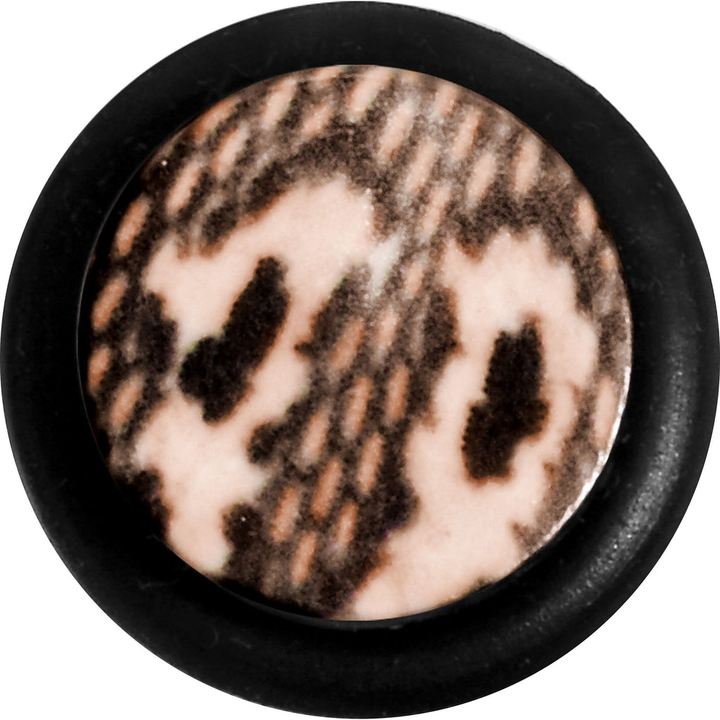 BodyCandy 0G Blushing Snake Skin Acrylic Taper — detail close-up