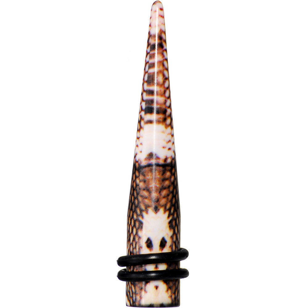 BodyCandy 0G Blushing Snake Skin Acrylic Taper — main product shot