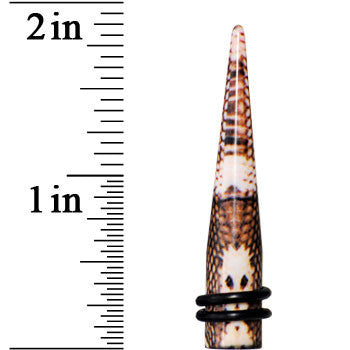 BodyCandy 0G Blushing Snake Skin Acrylic Taper — lifestyle context