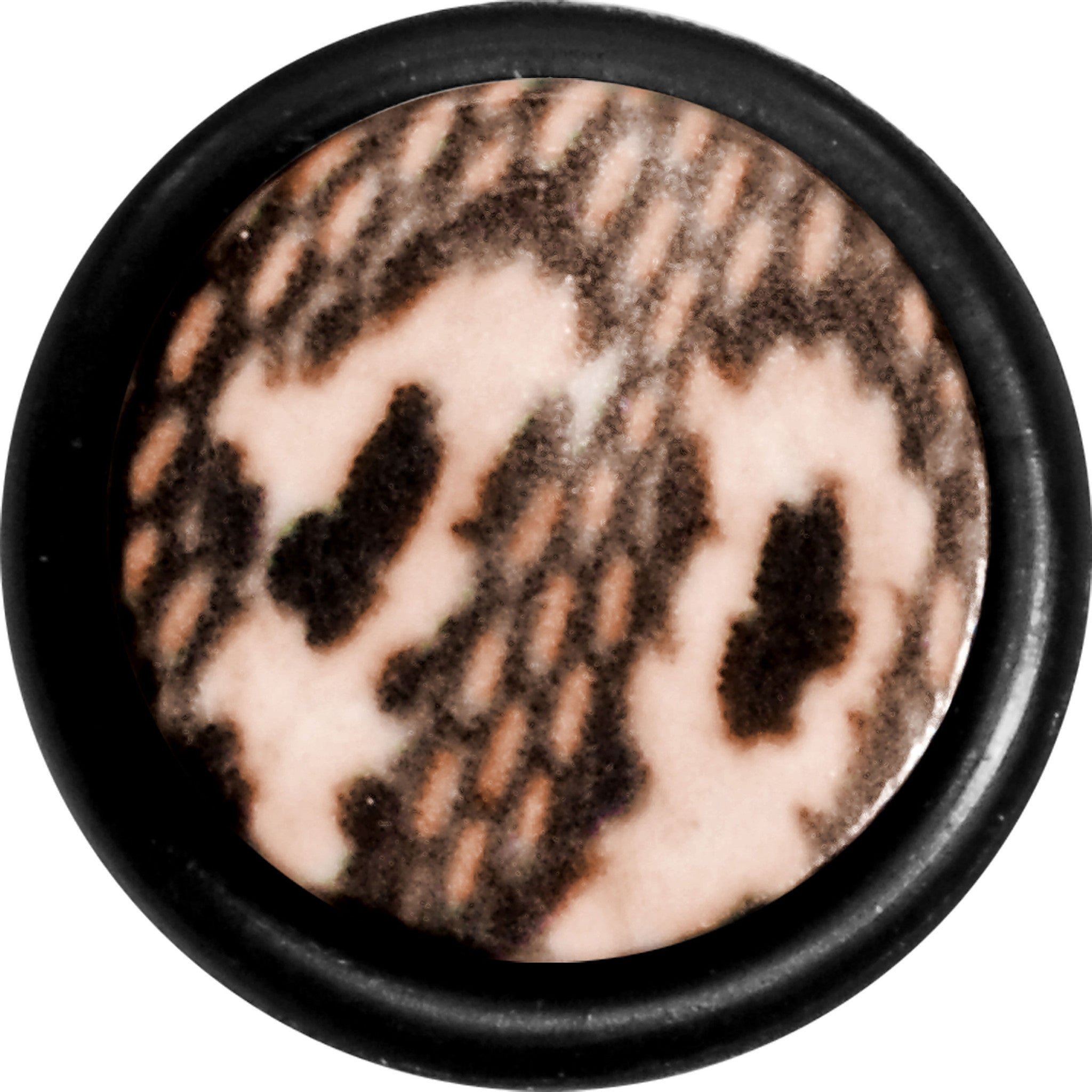 BodyCandy 00G Blushing Snake Skin Acrylic Taper — detail close-up